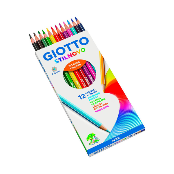 Giotto Stilnovo 12 Pastelli Colore Intenso Ø 3,3mm