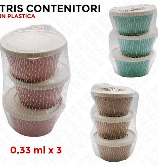 Novel Plast Diamond Set 3 pz Contenitori Alimenti 330cc