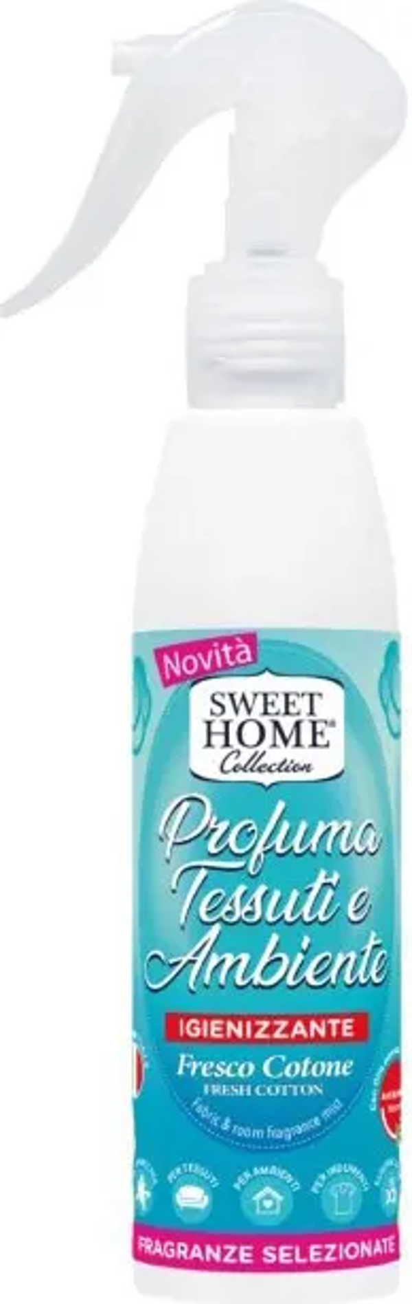 Sweet Home Profumo per Tessuti e Ambiente Fresco Cotone Igienizzante 250ml