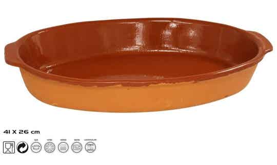 Gerimport Casseruola Ovale 43 x 26 cm Terracotta