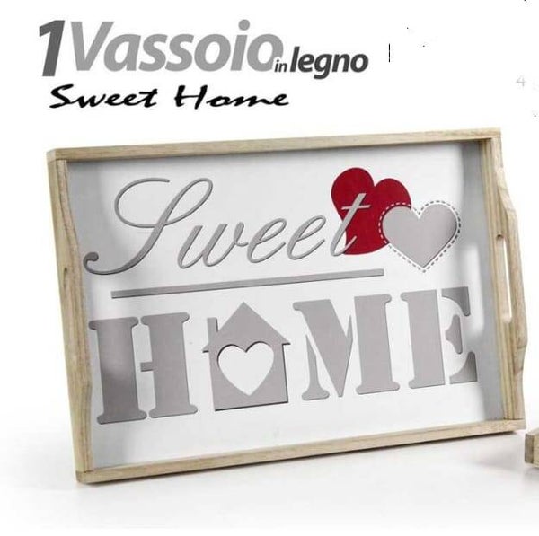 Legno & Disegno Vassoio in Legno 40 x 30 x 5 cm