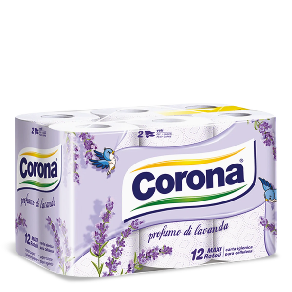 Corona Carta Igienica Profumo Lavanda 12 Maxi Rotoli