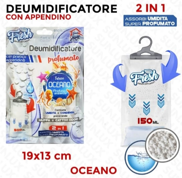 Sunlux Deumidificatore con Appendino 19 x 13 cm Oceano