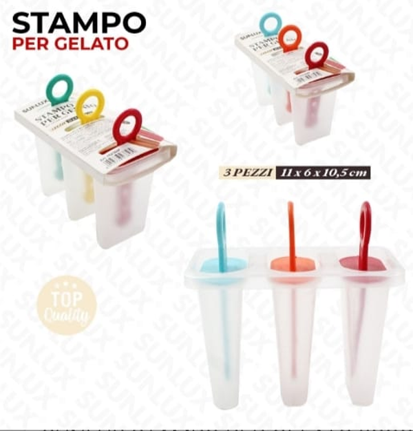 Sunlux Stampo per Gelato 3pz 11 x 6 x 10,5 cm