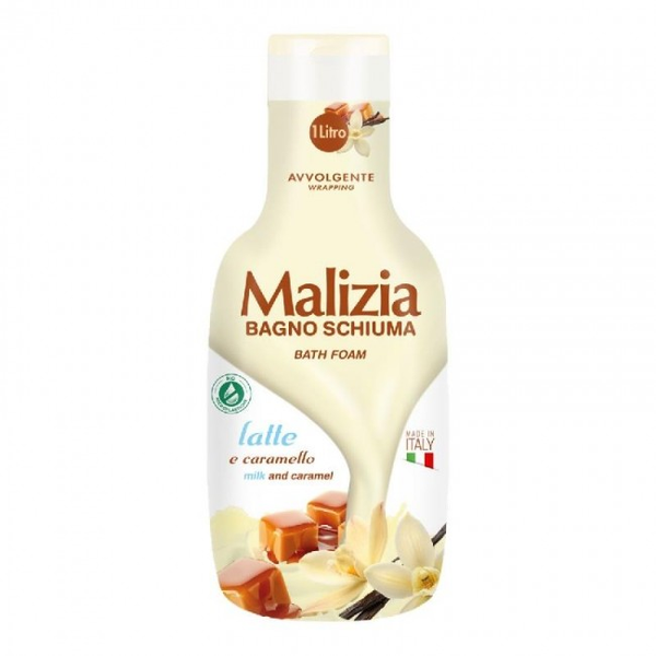 Malizia Bagnoschiuma Latte e Caramello Avvolgente 1l