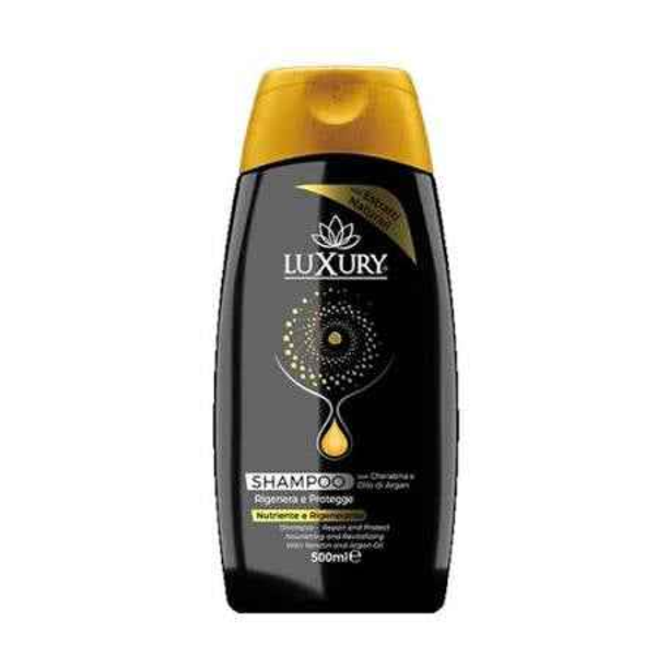 Luxury Shampoo Nutriente e Rigenerante con Cheratina e Olio di Argan 500ml