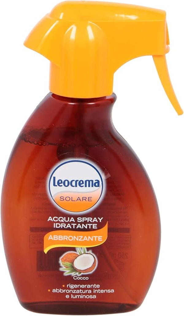 Leocrema Solare Acqua Spray Idratante Abbronzante Cocco