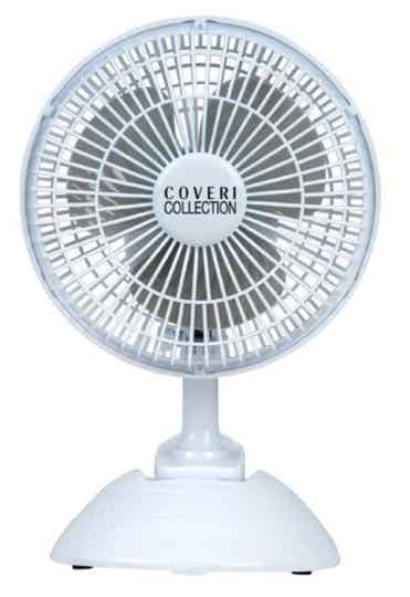 Coveri Collection Ventilatore da Tavolo 2 in 1 Con Clip + Base Oscillazione Laterale Automatica 3 Pale