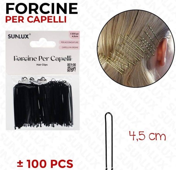 Sunlux Forcine Per Capelli 100pz