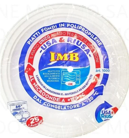 Imb Piatti Riutilizzabili 20pz Fondi