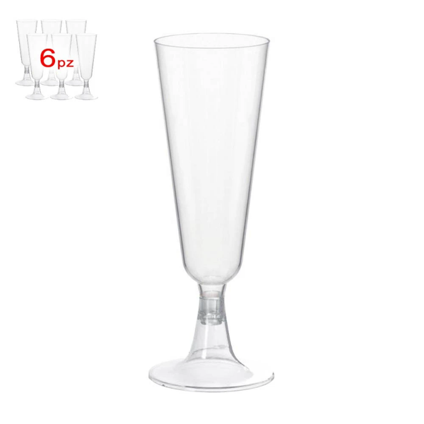 Fatigati Bicchieri Plastica Flute 6pz