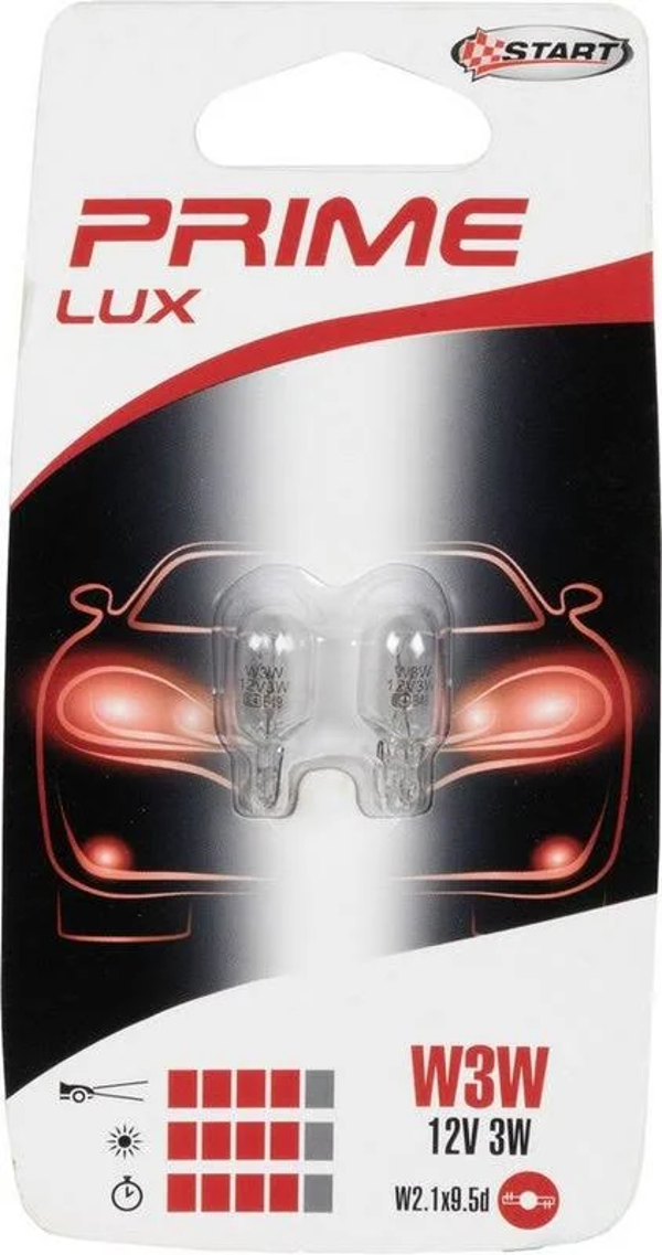 Start Prime Lux Coppia  Lampadine in Vetro W3W 12V 3w