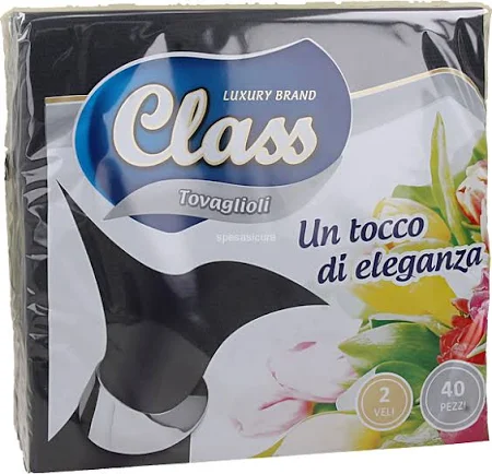 Class Tovaglioli 40 pz 2 veli 38 x 40 cm