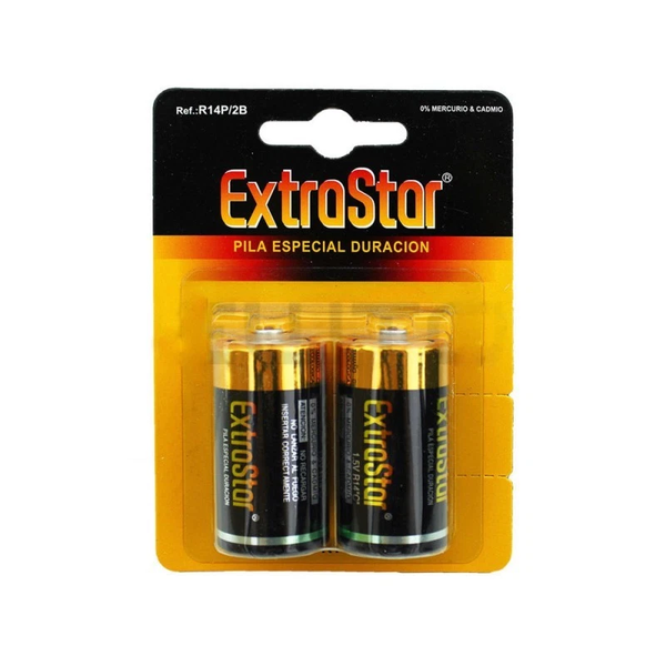 Exstrastar Batterie C 1,5V 2pz