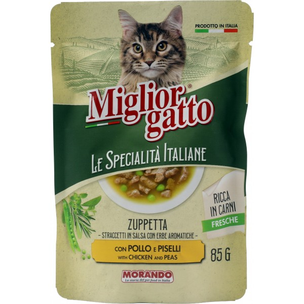 Miglior Gatto Zuppetta Pollo e Piselli 85gr