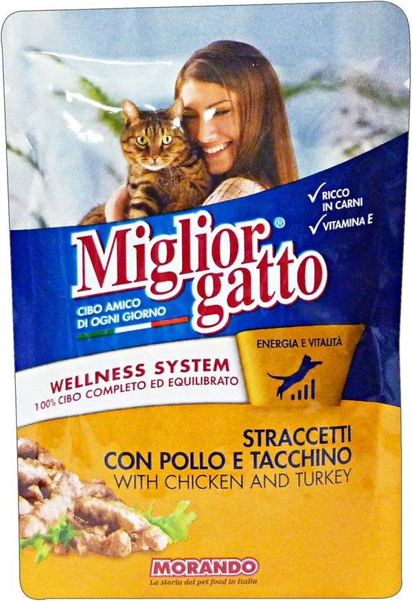 Miglior Gatto Straccetti con Pollo e Tacchino 100gr