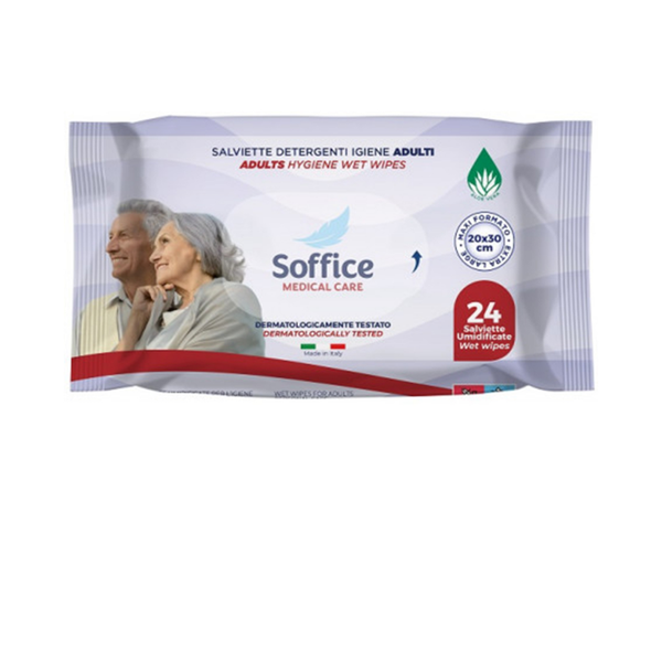 Soffice Salviette Umidificate Detergenti Corpo 24pz