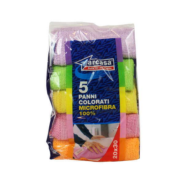 Arcasa Panni colorati Microfibra 5 pz 20 x 30