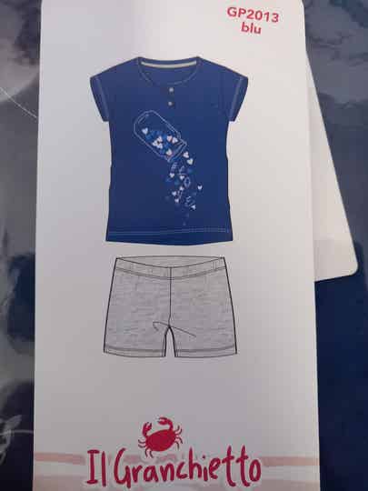 Il Granchietto Pigiama Bimba Blu