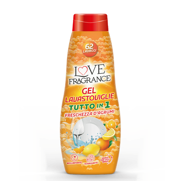 Love Fragrance Gel Lavastoviglie Tutto in 1 Freschezza Agrumi 62 Lavaggi