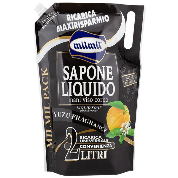 Mil Mil Sapone Liquido Ricarica Mani Viso e Corpo Yuzu Fragrance 2lt