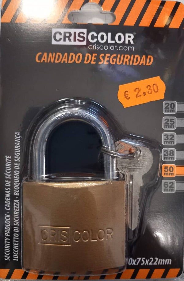 Cris Color Lucchetto di sicurezza 50 x 75 x 22mm
