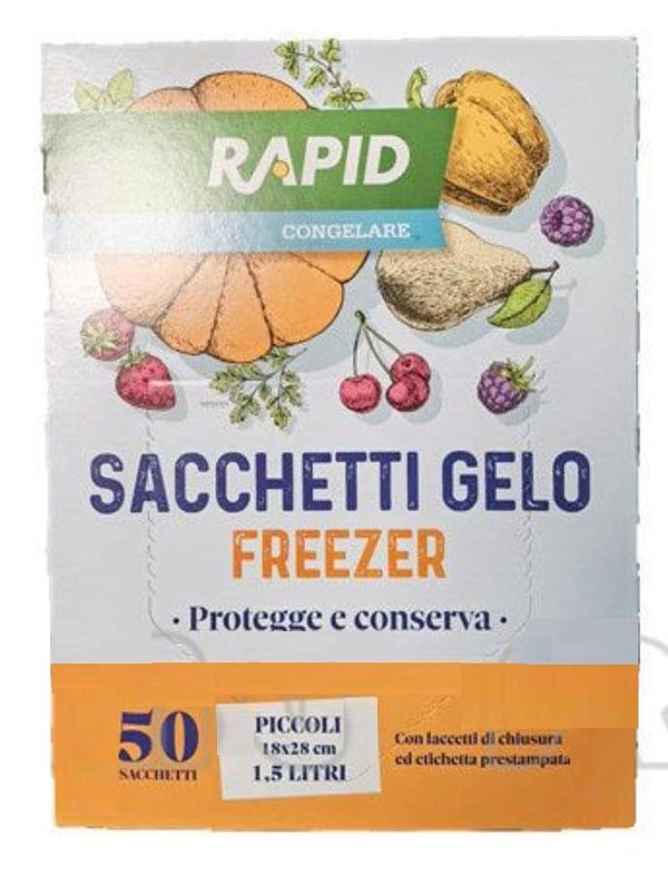 Rapid Sacchetti Gelo 50 pz 18x28cm 1,5 Litri