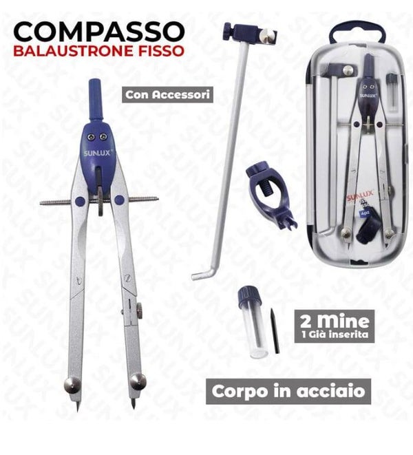 Sunlux Compasso con Balaustrone Fisso 2 Mine