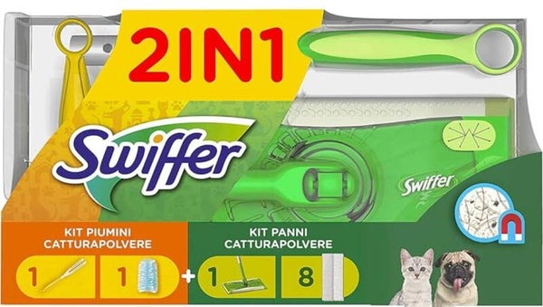 Swiffer 2in1 kit Piumini Cattura Polvere Kit Panni Cattura Polvere