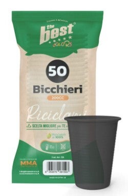 The Best Bicchieri Riutilizzabili Plastica 200cc 50pz vari colori
