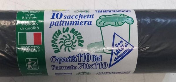 Top Sac Sacco Pattumiera 110 litri 70 x 110 cm