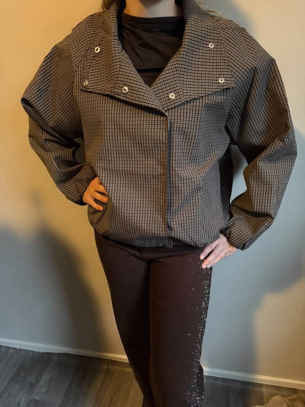 Bomber jacket geruit