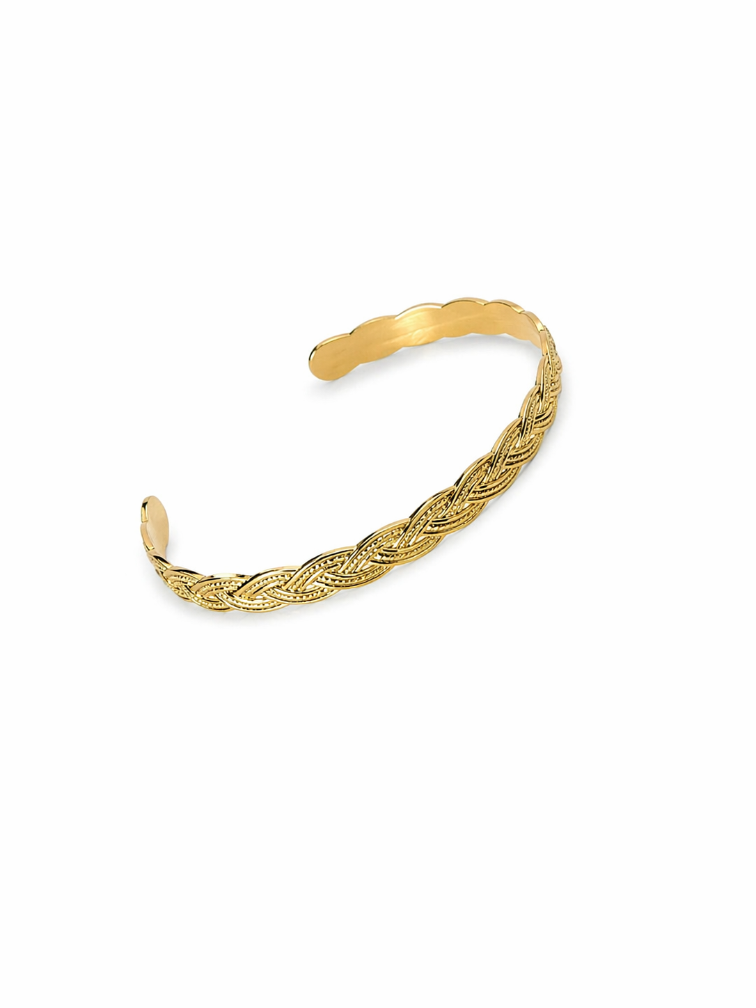 Bangle armband goud vlecht