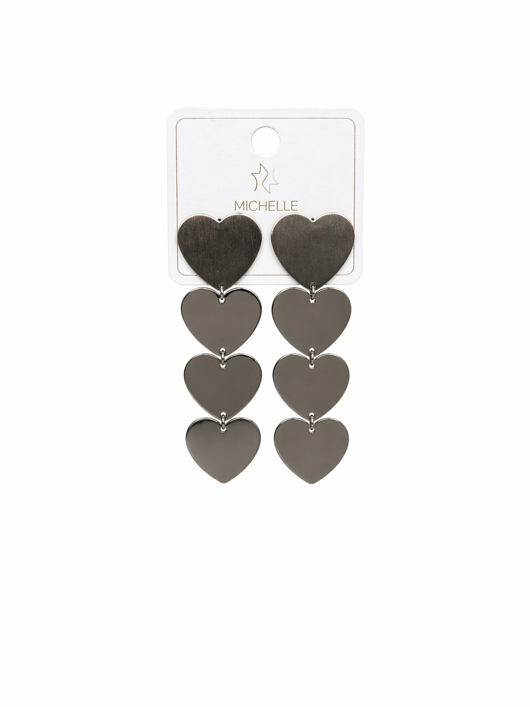 Oorbellen zilver hart groot