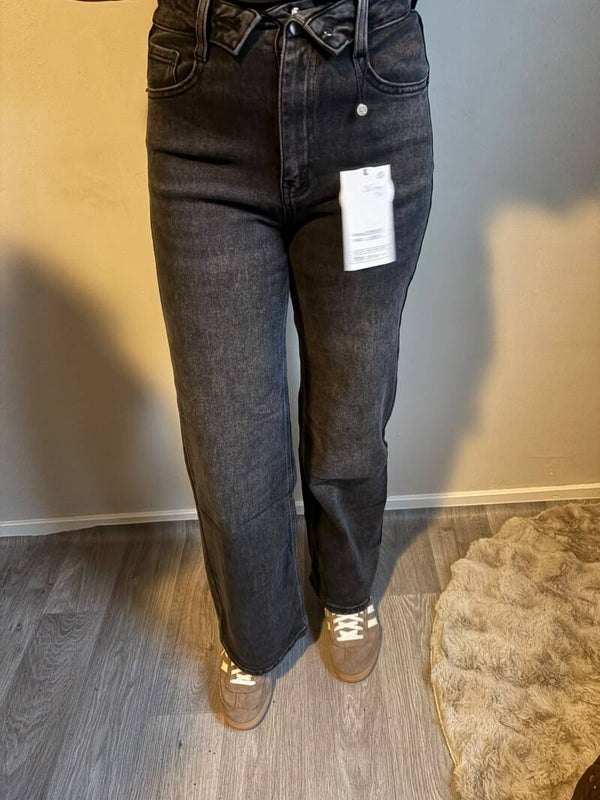 Jeans met omslagdetail