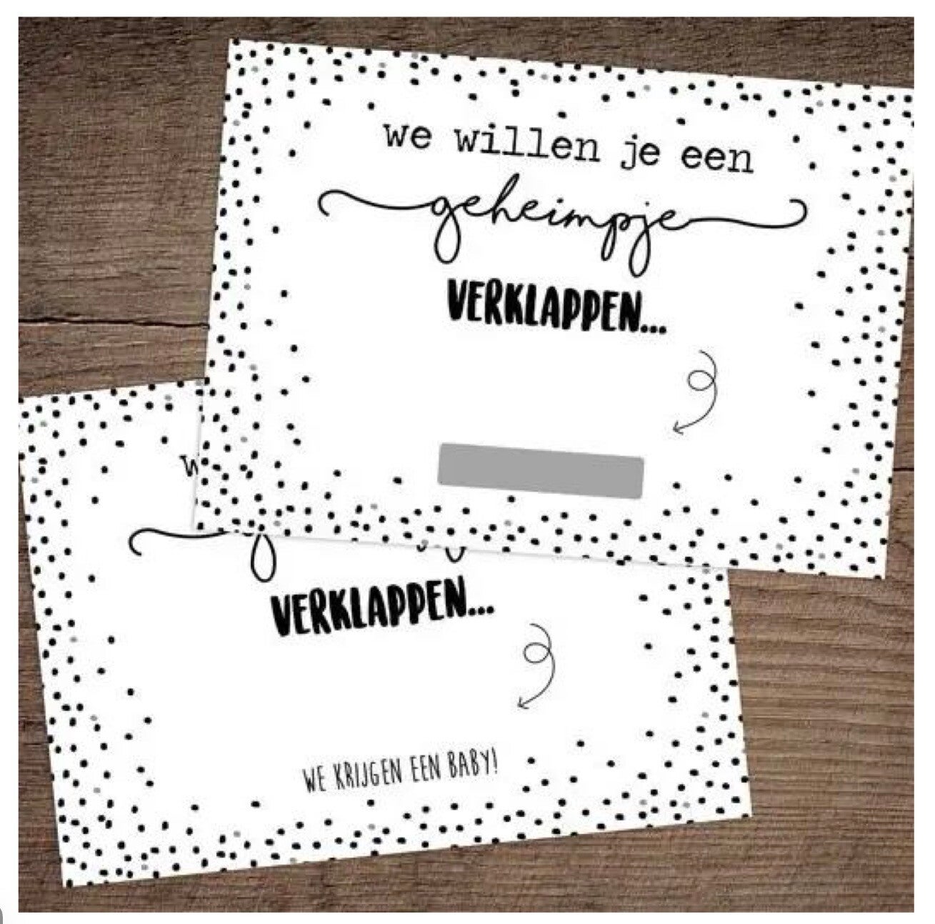Kraskaart ‘we krijgen een baby’