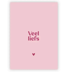 Dubbele wenskaart: Veel liefs