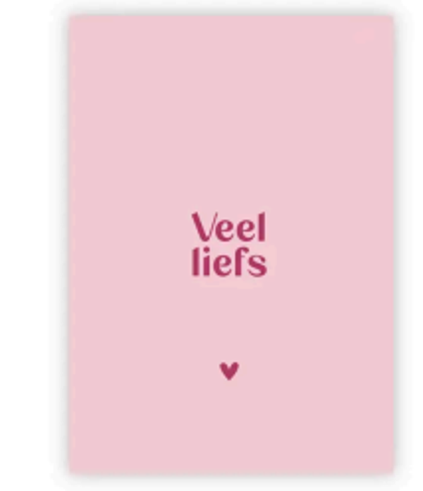 Dubbele wenskaart: Veel liefs