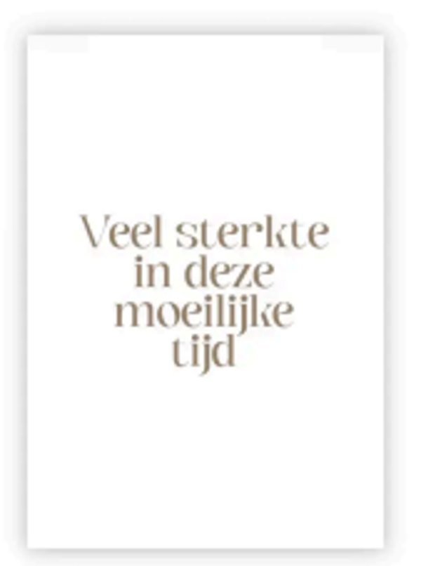 Dubbele wenskaart: Veel sterkte in deze moeilijke tijd