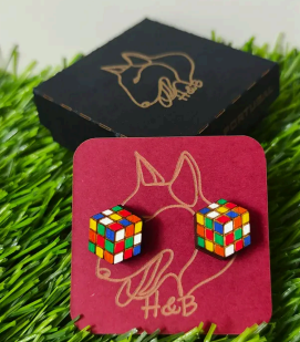 Houten kleurrijke magic cubes