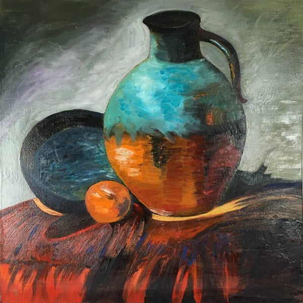 Nature morte à la cruche bleue