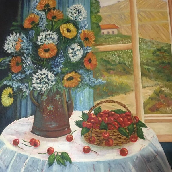 Bouquet et cerises