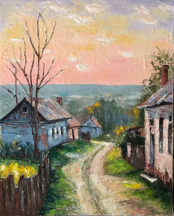 Chemin au crépuscule