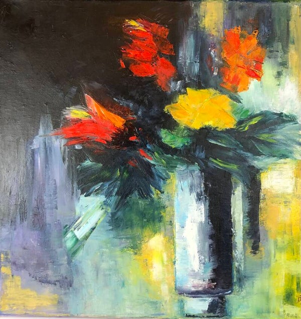 Bouquet jaune et rouge