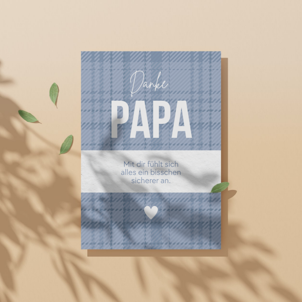 ✉️ "Danke Papa" – Selbstdesignte A6 Postkarte