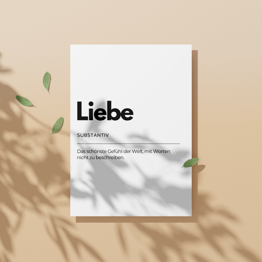 ✉️ "LIEBE..." – Selbstdesignte A6 Postkarte
