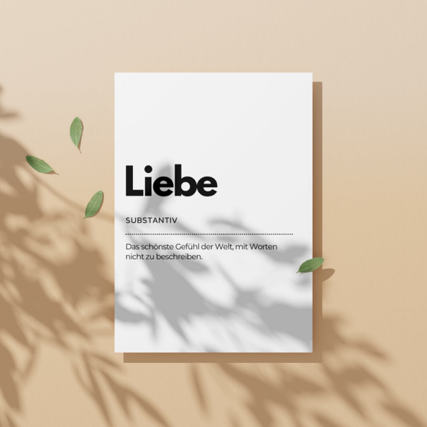 ✉️ "LIEBE..." – Selbstdesignte A6 Postkarte