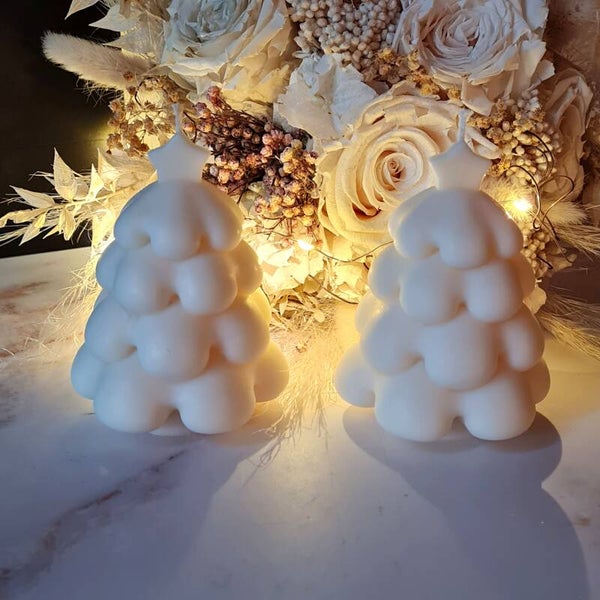 Fluffy Tannenbaum – Handgemachte Bio-Sojawachskerze | Nachhaltige Winter- & Weihnachtsdekoration