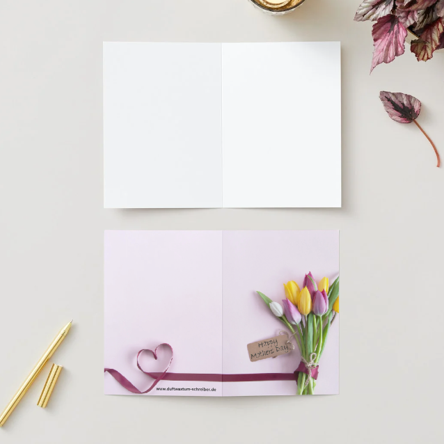 ✉️ "Happy Mothersday - Tulpen" – Selbstdesignte A5 Klappkarte