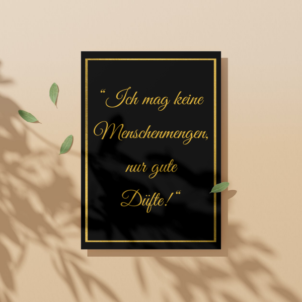 ✉️ "Ich mag keine Menschenmengen..." – Selbstdesignte A6 Postkarte